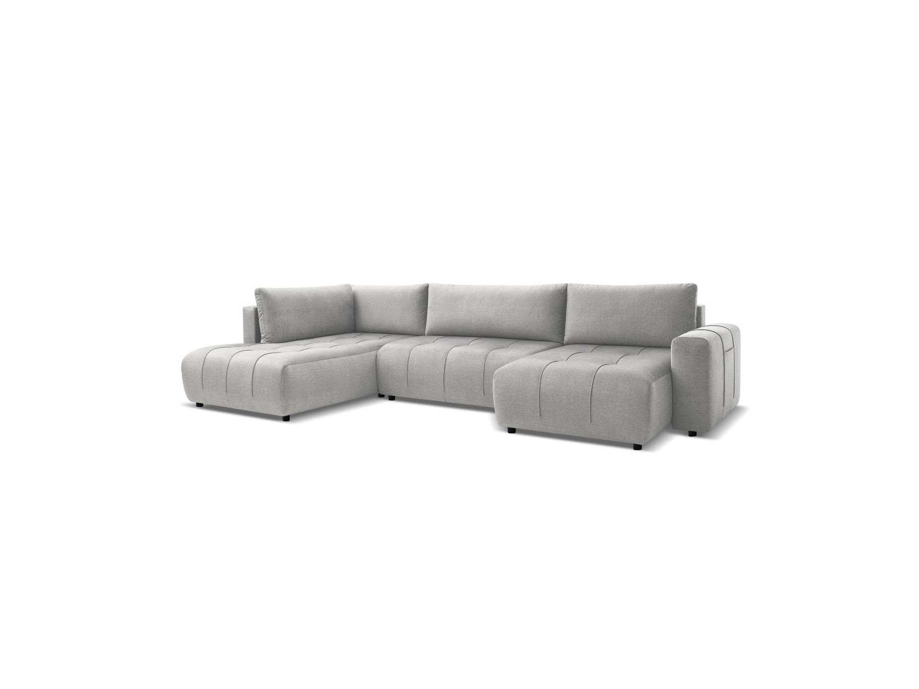 Arsene - Convertible Panoramic Sofa with Storage - Velvet - Right-hand Corner