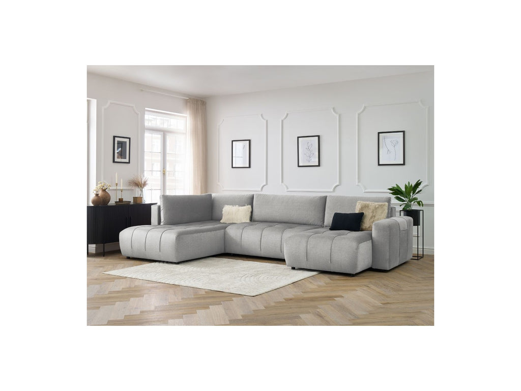 Arsene - Convertible Panoramic Sofa with Storage - Velvet - Right-hand Corner