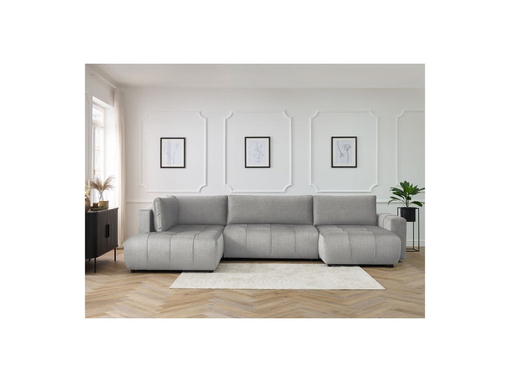 Arsene - Convertible Panoramic Sofa with Storage - Velvet - Right-hand Corner