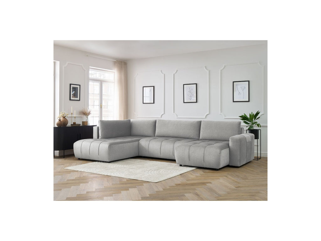 Arsene - Convertible Panoramic Sofa with Storage - Velvet - Right-hand Corner