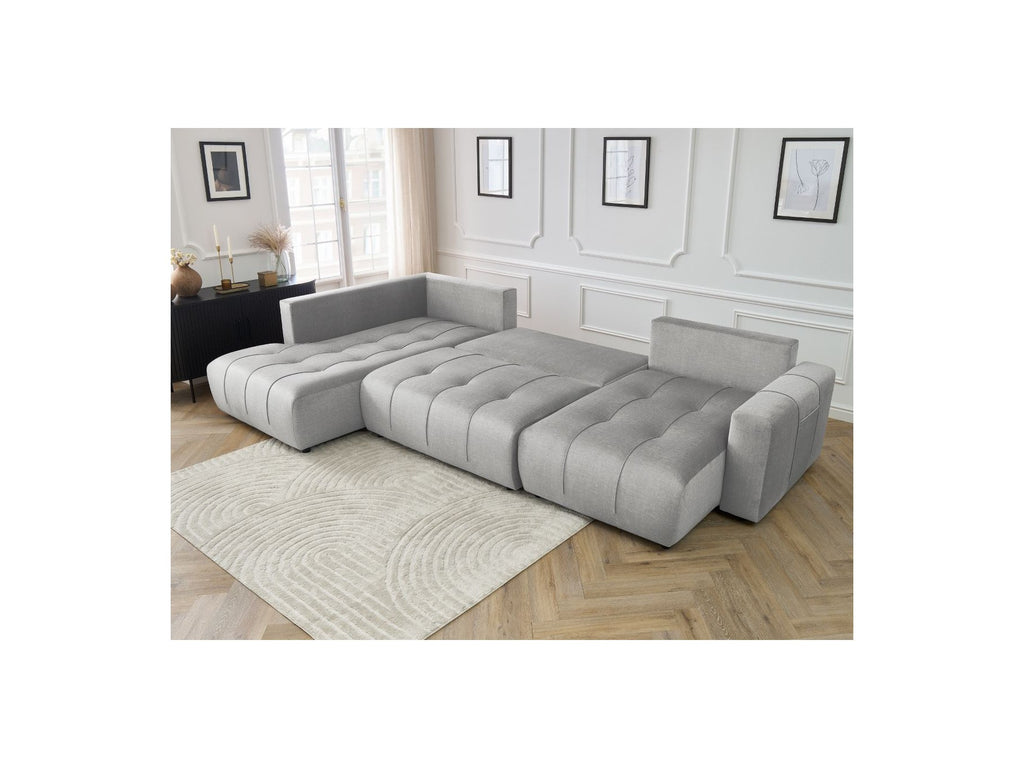 Arsene - Convertible Panoramic Sofa with Storage - Velvet - Right-hand Corner