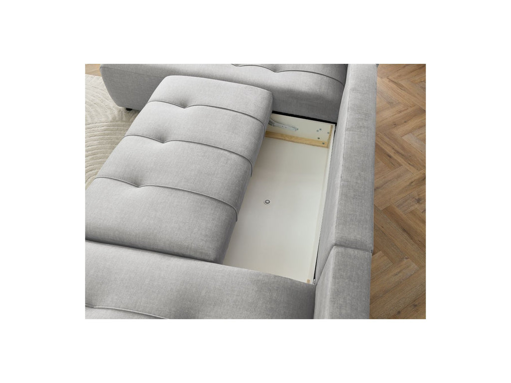 Arsene - Convertible Panoramic Sofa with Storage - Velvet - Right-hand Corner