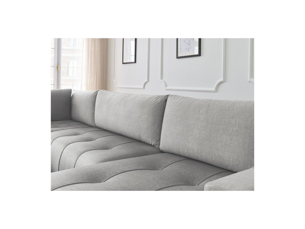 Arsene - Convertible Panoramic Sofa with Storage - Velvet - Right-hand Corner