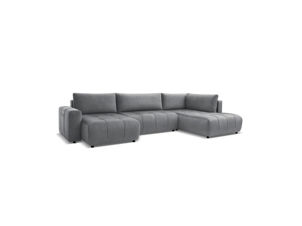 Arsene - Panoramic Sofa Bed with Storage - Velvet - Left-hand Corner