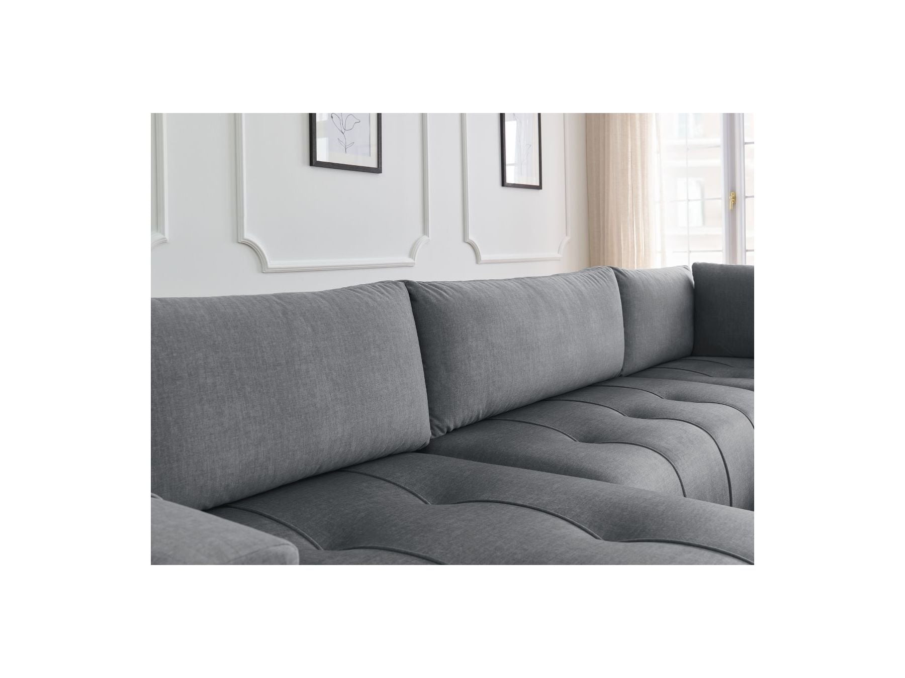 Arsene - Panoramic Sofa Bed with Storage - Velvet - Left-hand Corner