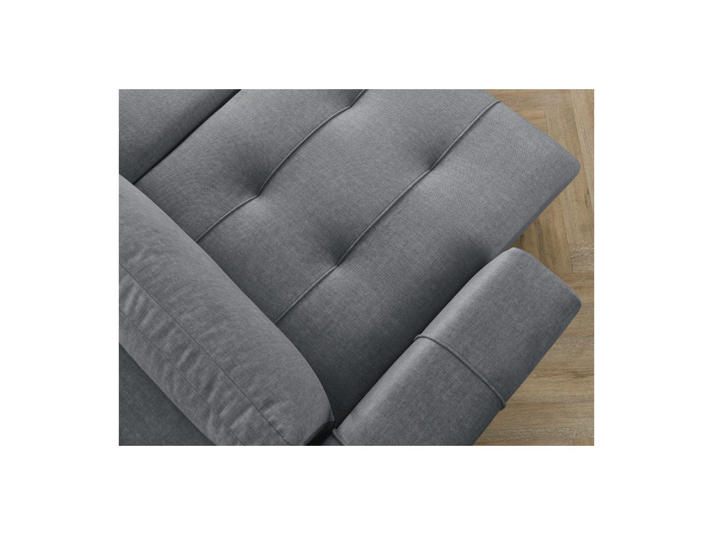 Arsene - Panoramic Sofa Bed with Storage - Velvet - Left-hand Corner