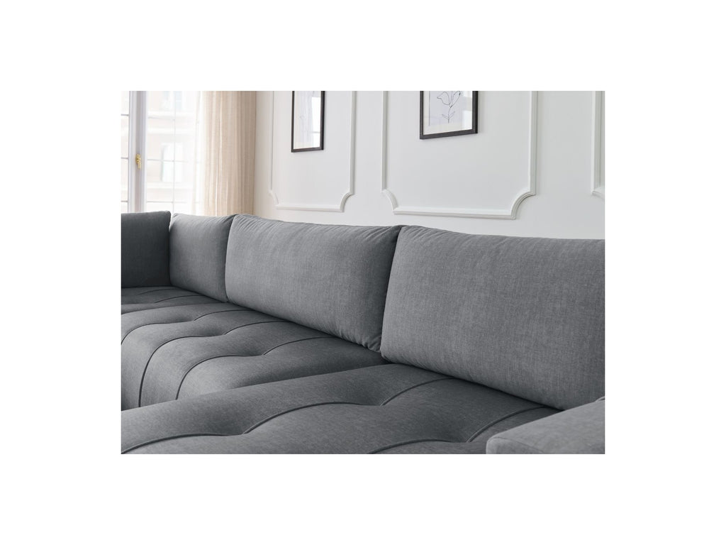 Arsene - Convertible Panoramic Sofa with Storage - Velvet - Right-hand Corner