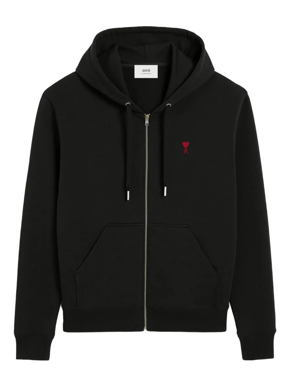 Ami Paris - Ami De Coeur Zipped Hoodie – Black