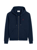 Sweat à capuche zippé Ami De Coeur – Ami Paris – Navy