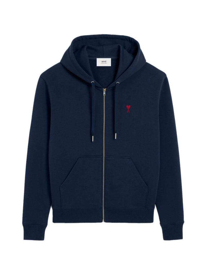 Sweat à capuche zippé Ami De Coeur – Ami Paris – Navy