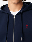 Sweat à capuche zippé Ami De Coeur – Ami Paris – Navy