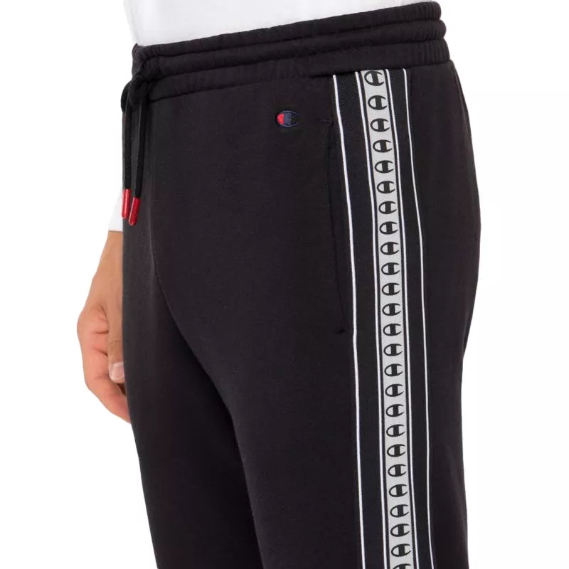 Pantalon De Survêtement Champion - Noir Foncé, Blanc.