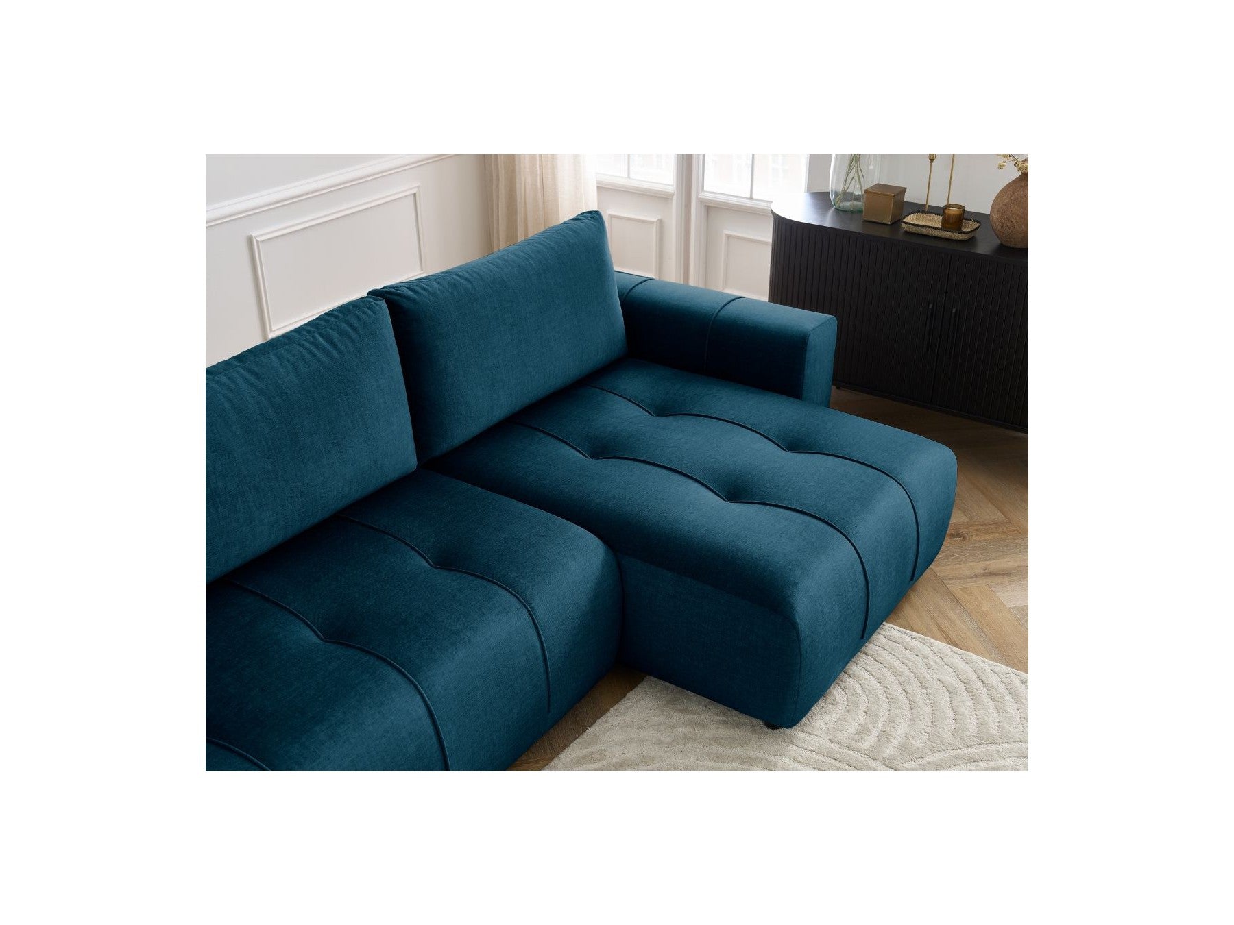Arsene - Canapé D'Angle Réversible Convertible Coffre - Velours