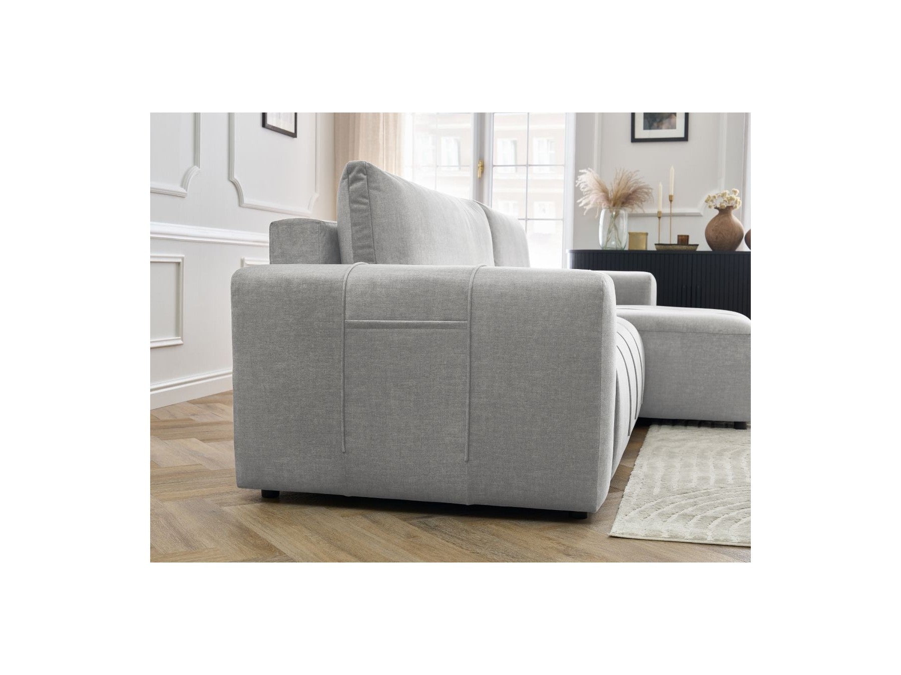 Arsene - Canapé D'Angle Réversible Convertible Coffre - Velours