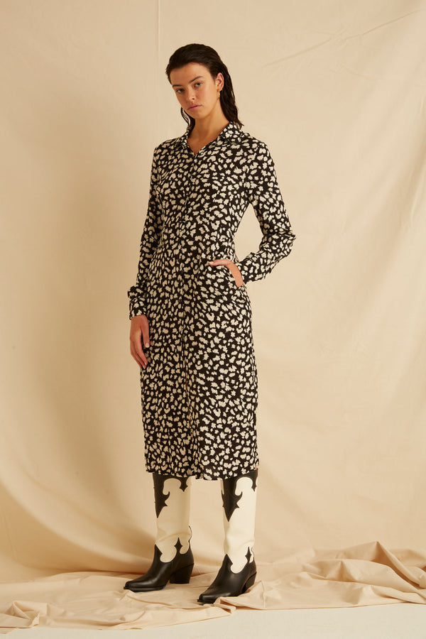 Riviera Dress - City Pop Print Black