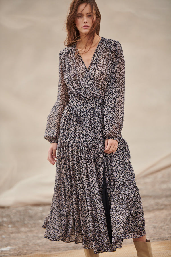 Robe Rubi - Imp Lilas Lurex Noir