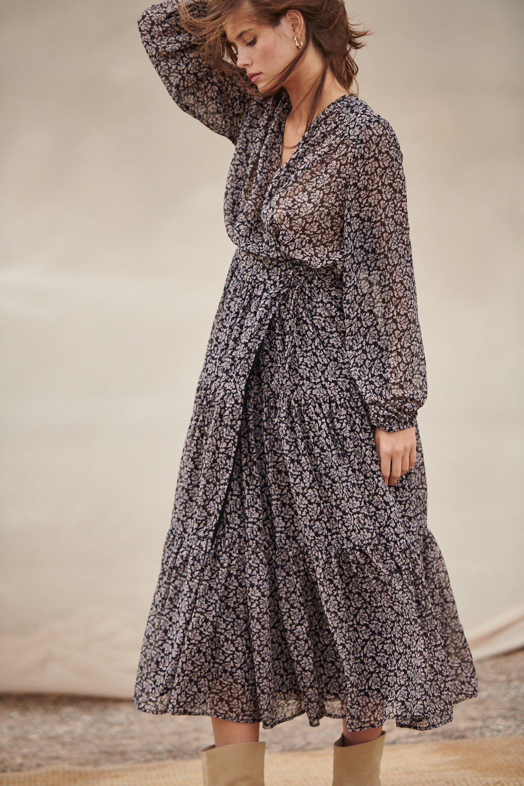 Robe Rubi - Imp Lilas Lurex Noir