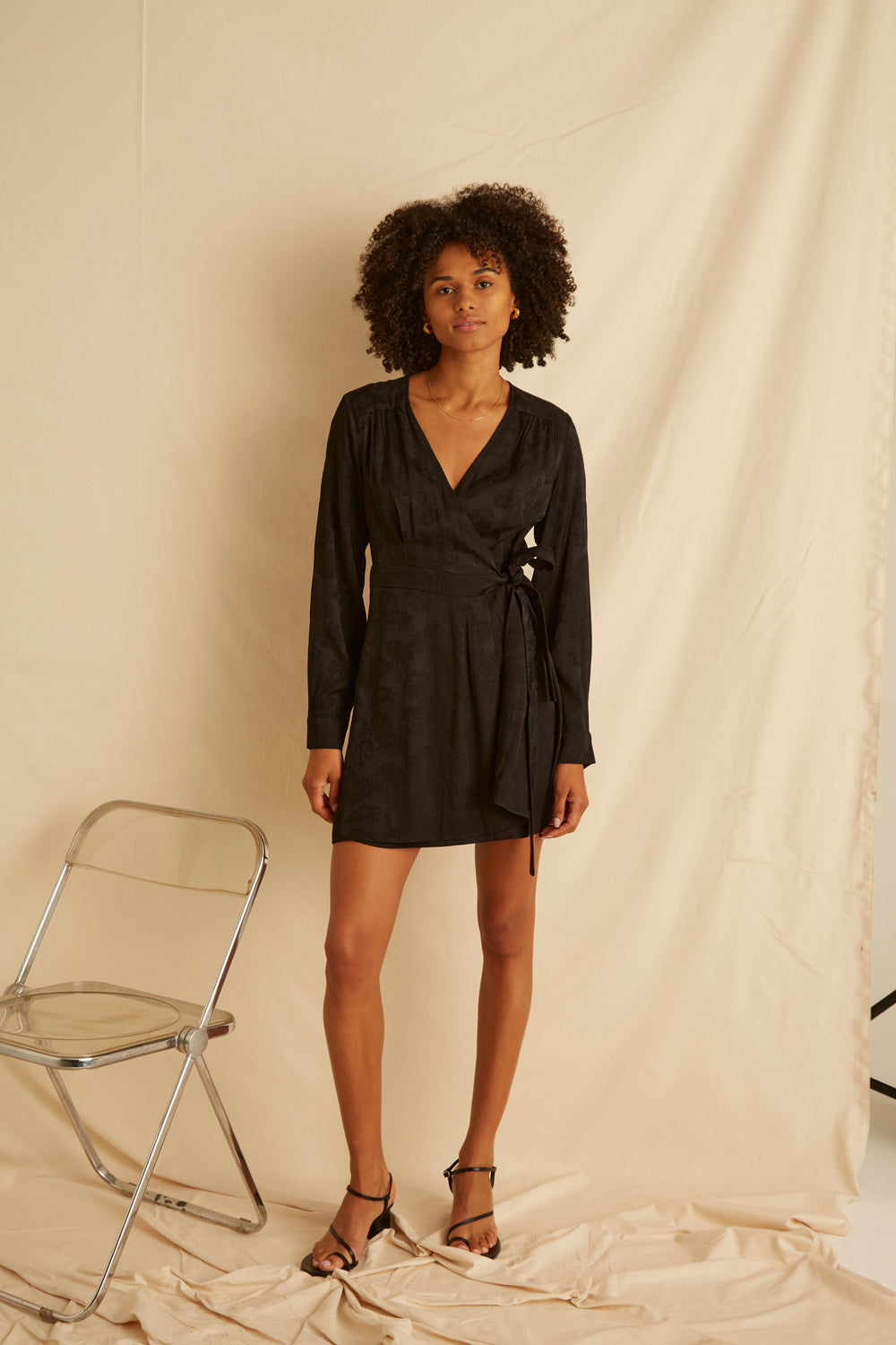 Romea Dress - Midnight Jacquard