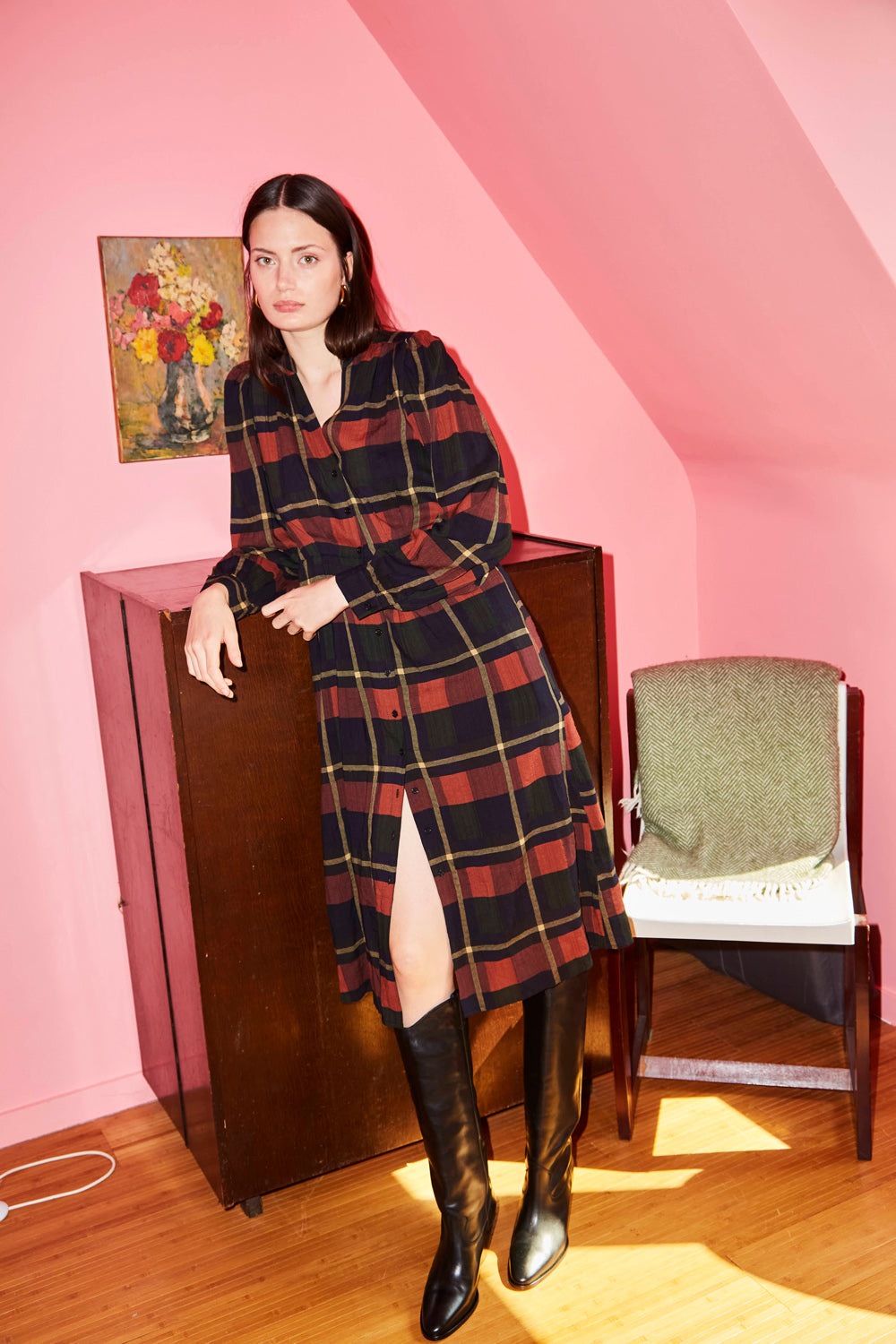 Robe Romilda - Carreaux Sequoia