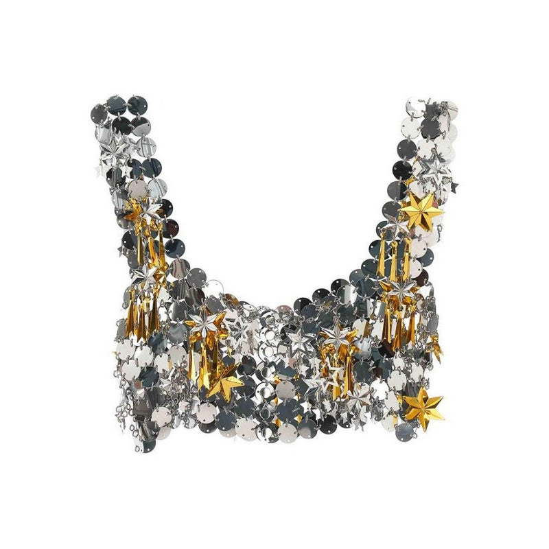 Top crop - Argent Et Or - Femme