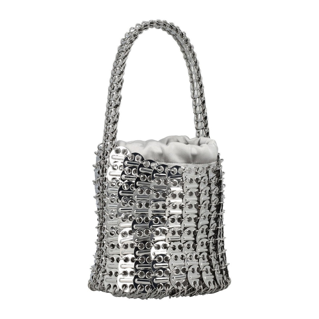 Woven Bucket Bag - Silver - Women