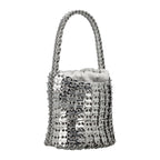 Woven Bucket Bag - Silver - Women