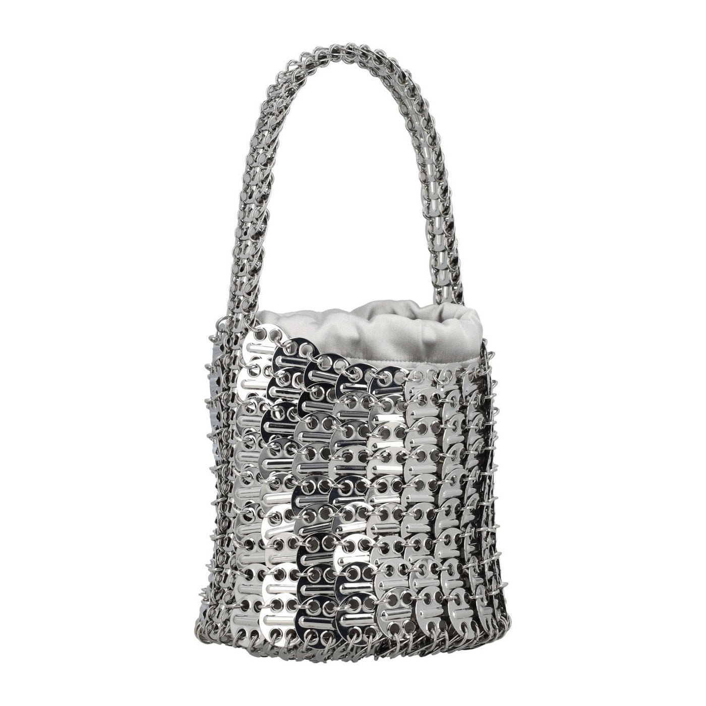 Woven Bucket Bag - Silver - Women