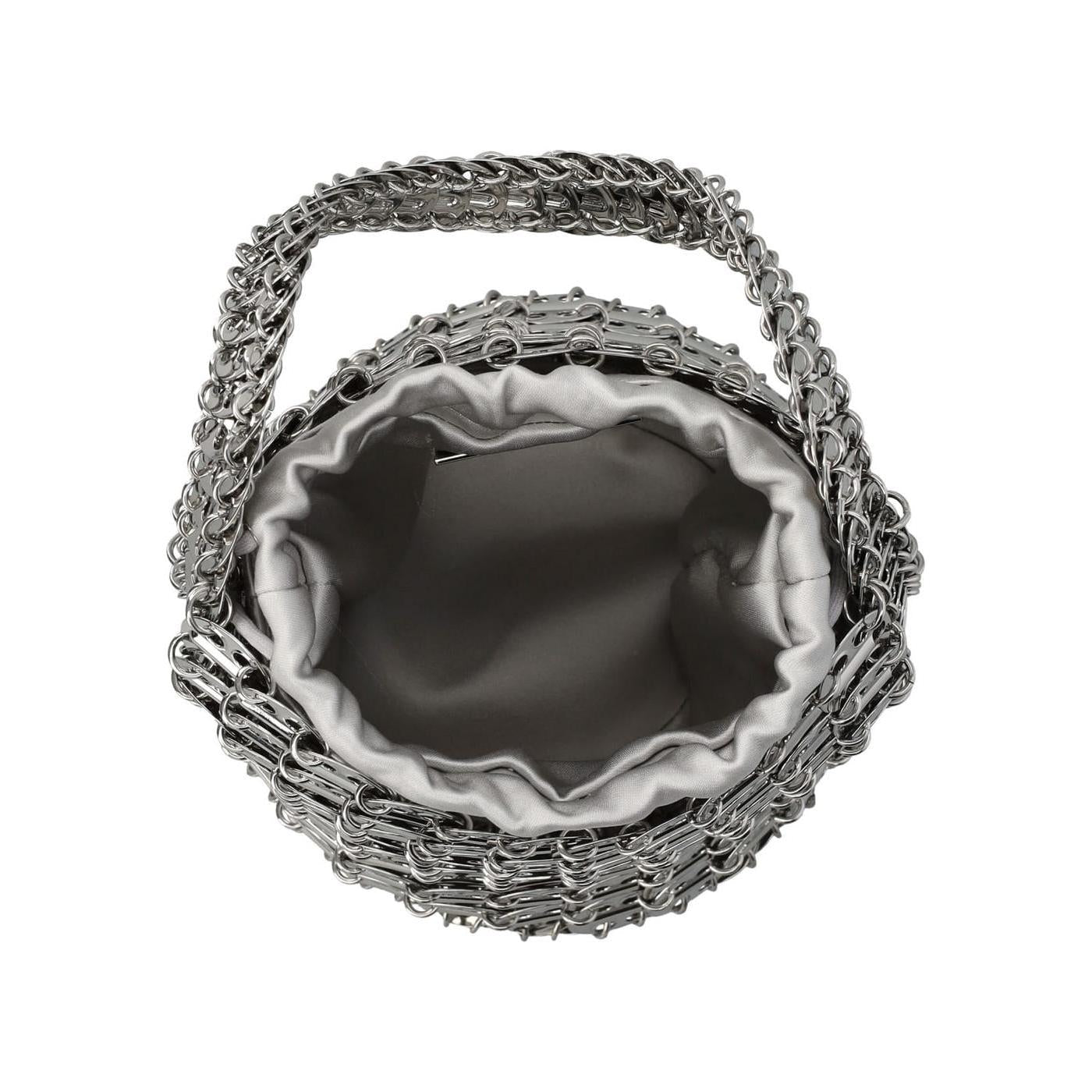 Woven Bucket Bag - Silver - Women