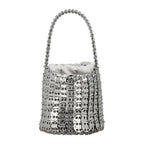 Woven Bucket Bag - Silver - Women