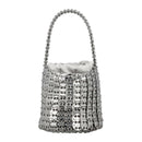 Woven Bucket Bag - Silver - Women