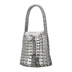 Woven Bucket Bag - Silver - Women