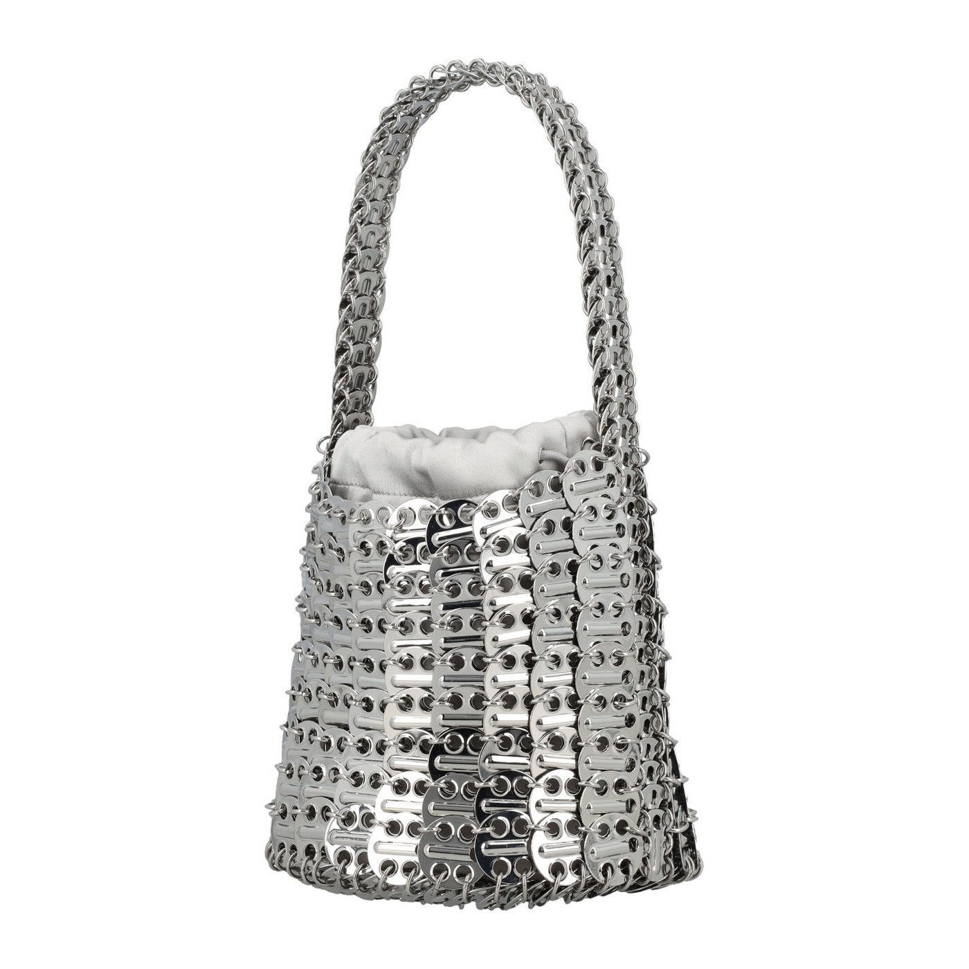 Woven Bucket Bag - Silver - Women