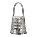 Woven Bucket Bag - Silver - Women
