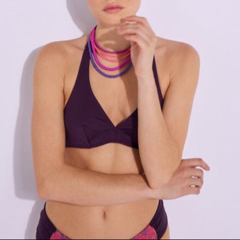 Pam Underwired Bikini Top - Plum