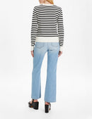 Pull - Raye Noir Et Ecru - Femme