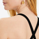 Boucles D'Oreilles Medaille - Doré