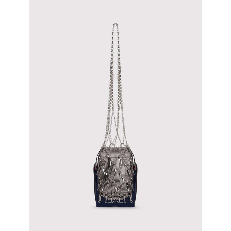 Bolso de red tejida - Verde plateado - Mujer