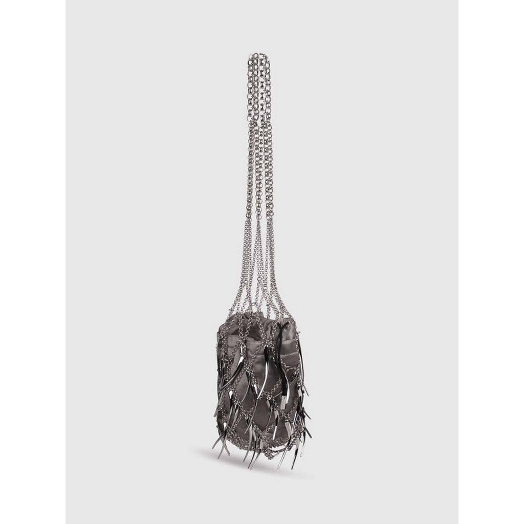 Sac Filet Tissé - Vert Argent - Femme