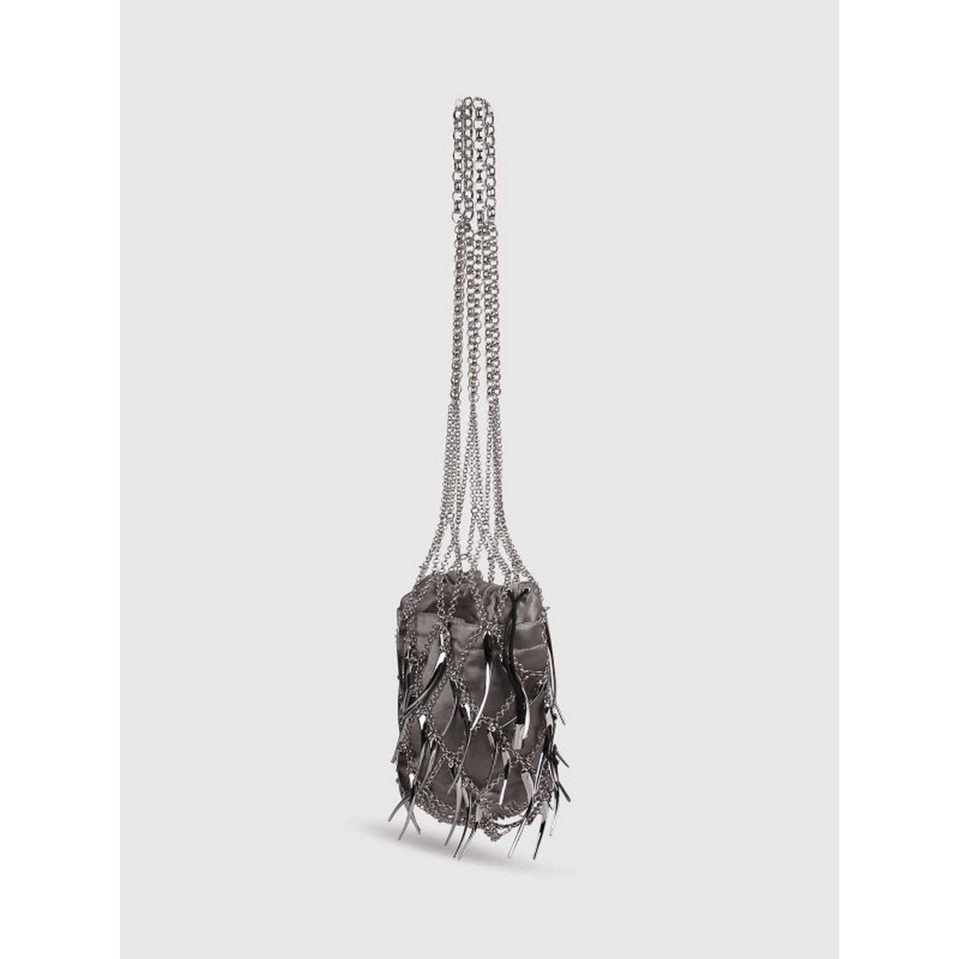 Sac Filet Tissé - Vert Argent - Femme