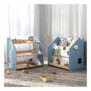 Étagère À Jouets – Bleu Clair & Rose