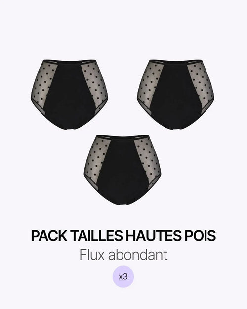 Pack Menstruel Trio Tailles Hautes Tulle