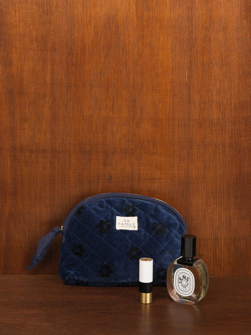 Trousse Make Up Velours Fleurs