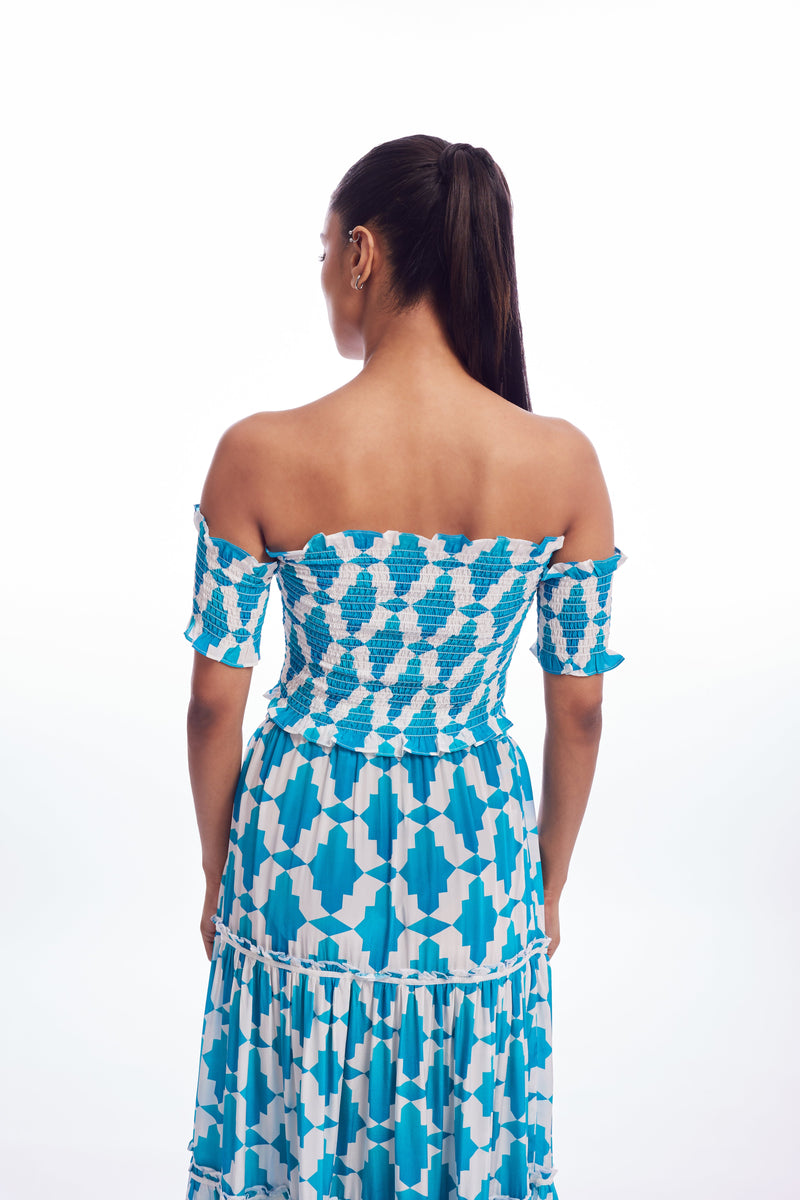 Top Smocking - Turquoise