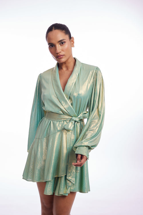 Robe Zina - Emeraude Metallic
