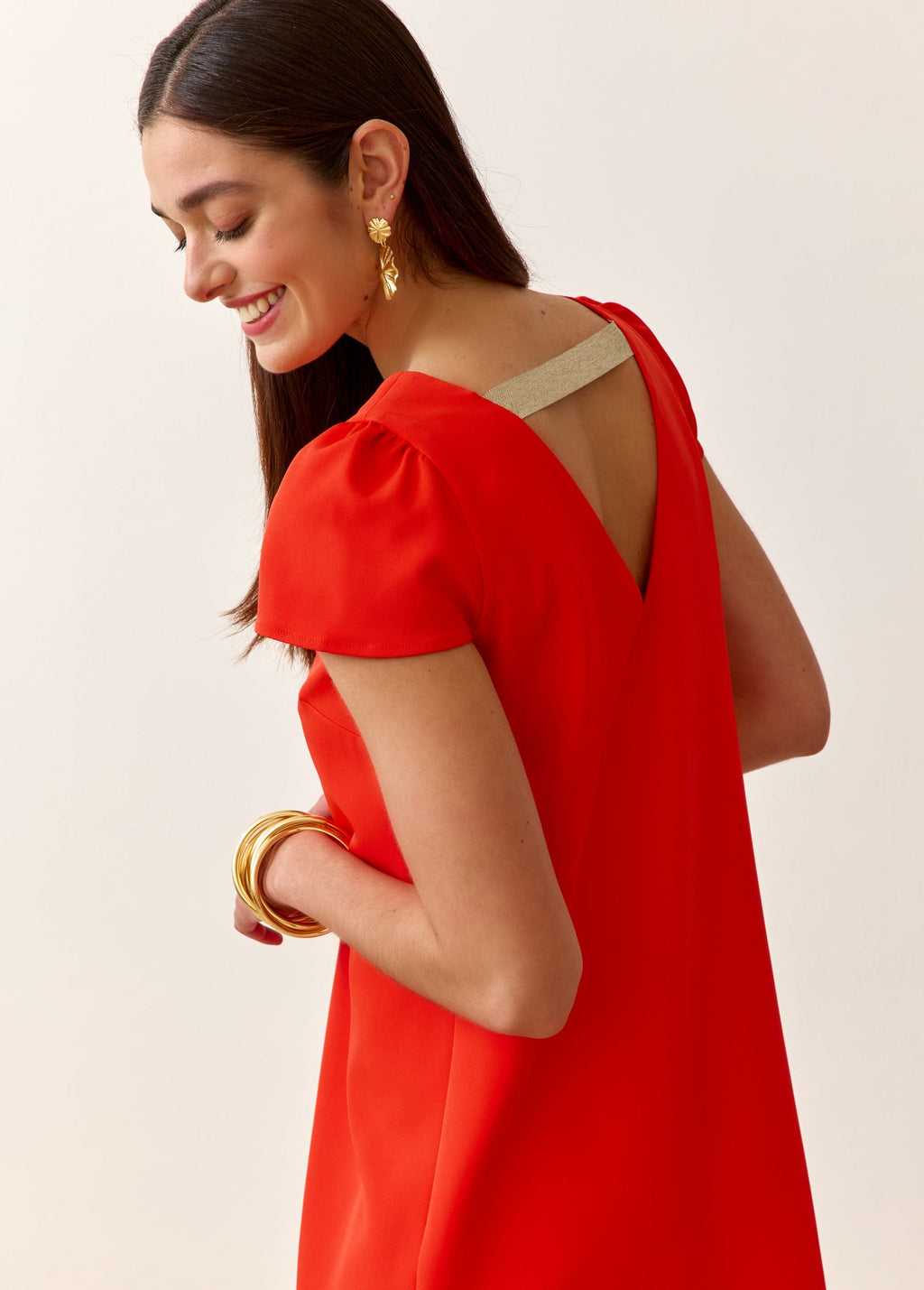 Orange Red Arlo Dress