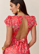 Robe Lyre Imprimé Corail