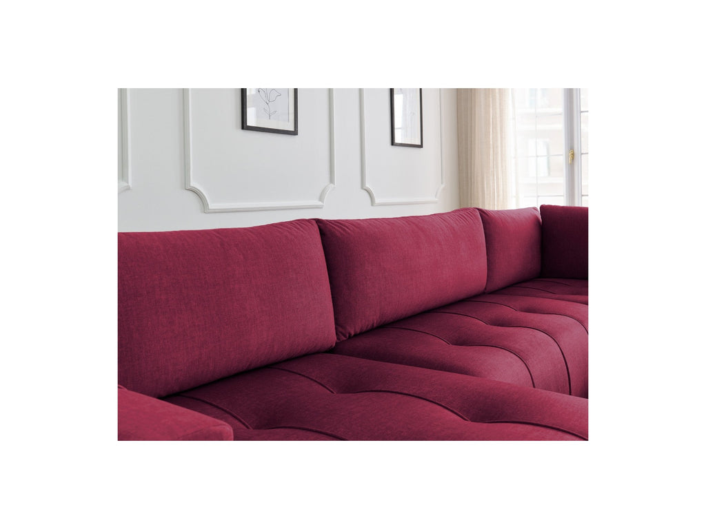 Arsene - Panoramic Sofa Bed with Storage - Velvet - Left-hand Corner