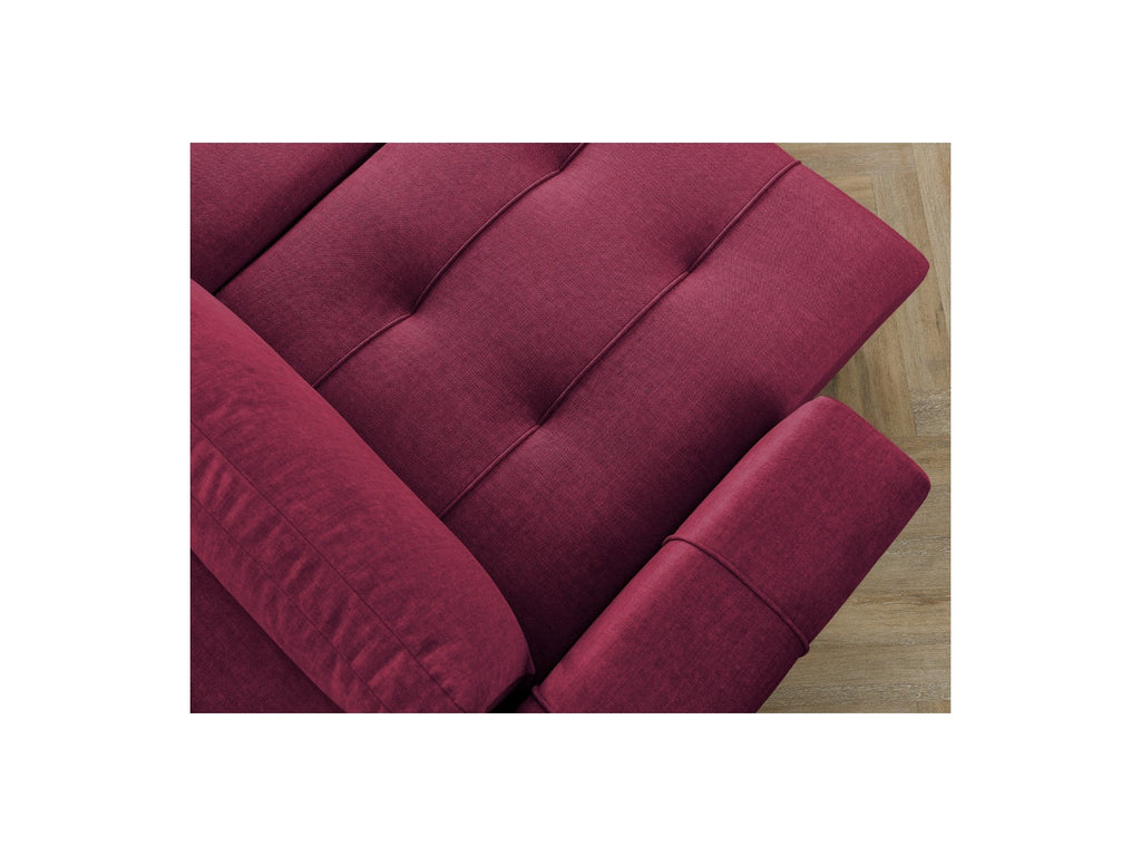 Arsene - Panoramic Sofa Bed with Storage - Velvet - Left-hand Corner