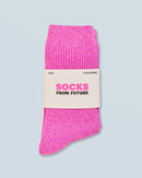 Chaussettes Mi-Hautes À Cotes H24 - Pink Mouline - Mixte