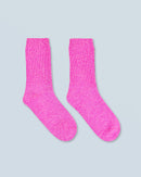 Chaussettes Mi-Hautes À Cotes H24 - Pink Mouline - Mixte